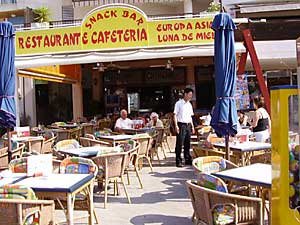 outside Luna de Miel Restaurant, Puerto Alcudia, Majorca
