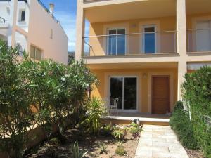 Outside front terrace and private garden