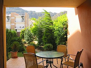 Terrace view and gardens